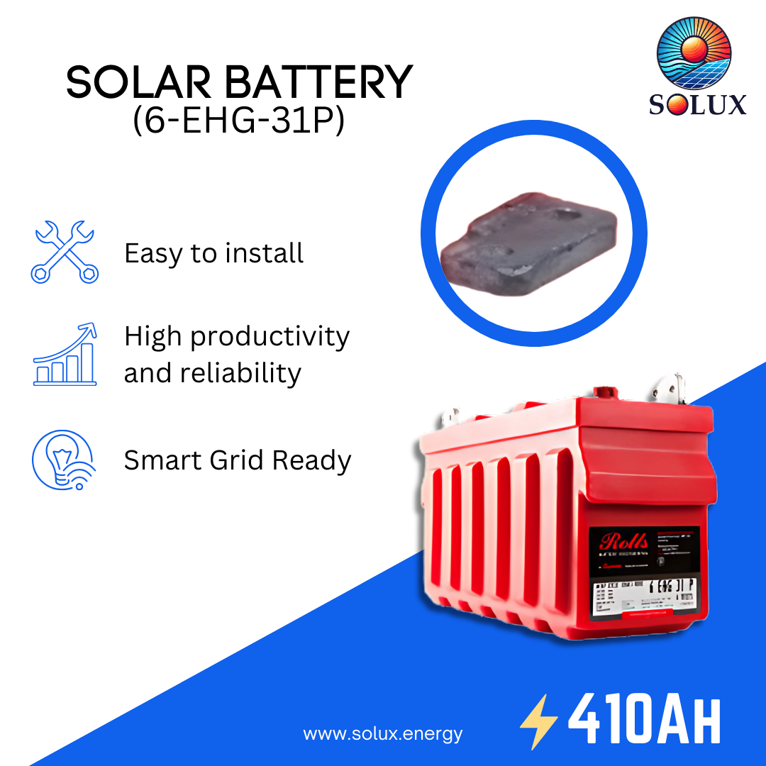 This is an image of Rolls Surrette 6-EHG-31P 6V 410Ah Flooded Deep Cycle Battery